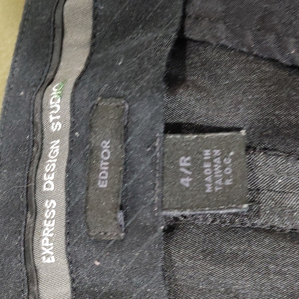 Express Editor Trousers Size 4 Regular Dark Grey - Picture 3 of 3